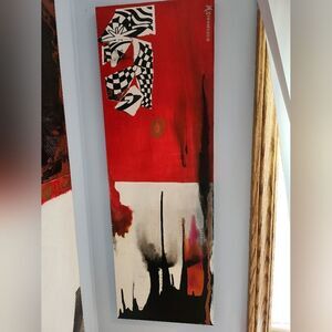 Abstract Red and Black Art Canvas